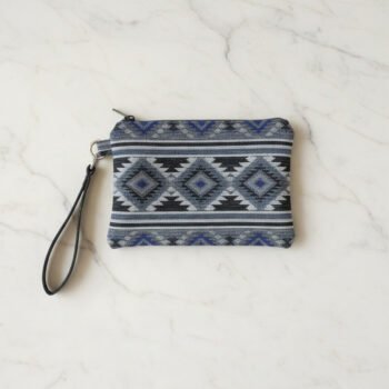 Wristlet woven boho blue
