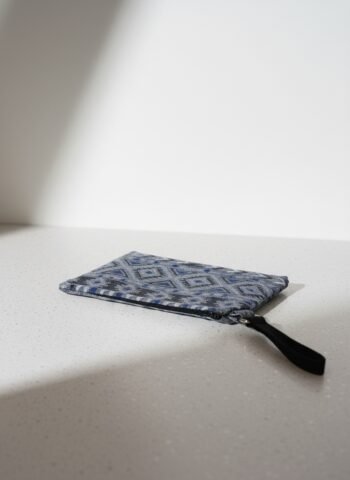 Wristlet woven boho blue