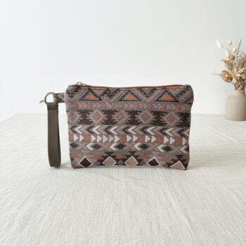 Wristlet woven boho Orange