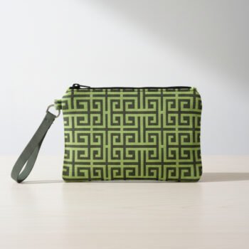 Wristlet woven meander lime